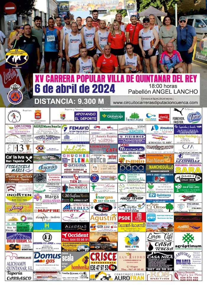 XV CARRERA POPULAR VILLA DE QUINTANAR DEL REY - 2024